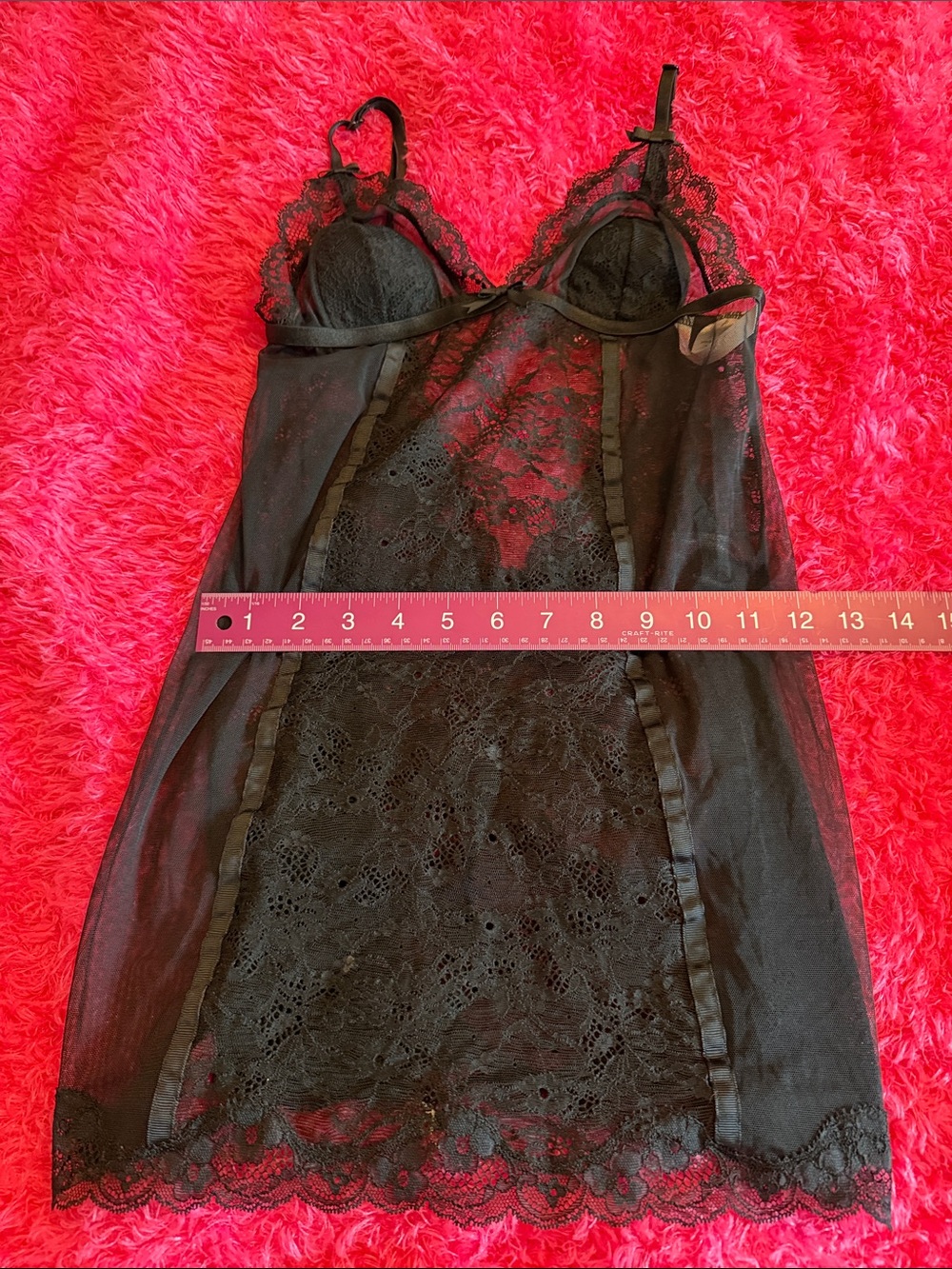 Victoria's Secret Black Lace Chemise